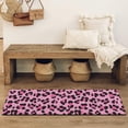 thumbnail image 4 of Pink and Black Of Leopard Print Bathroom Rugs Mat,Non Slip Microfiber Bathroom Rug,Rubber Backing,Soft Bathroom Mats for Bathroom Floor,Tub and Shower,47x17in(120x43cm), 4 of 5