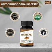 ORGANIC SPREE Haritaki Tablets 120 Count – Terminalia Chebula Herbal Supplement for Daily Wellness – USDA Organic Certified
