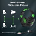 thumbnail image 2 of Gaming Headsets with Noise Cancelling Microphone, Xbox One & PS5 PS4 Headphones, High-Quality Stereo Sound, LED Light, Soft Memory Earmuffs for Ultimate Comfort, Wired Over-Ear Headset for PC, Laptop, 2 of 8