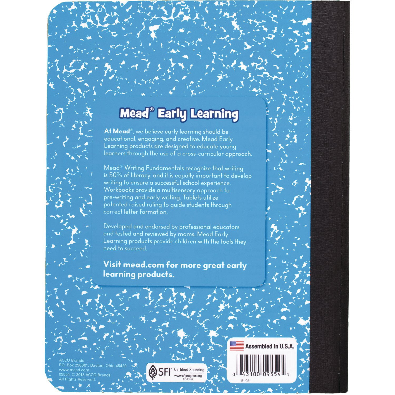 Mead Primary Journal Half Page Ruled, 100 Sheets Per Book, Pack of 6