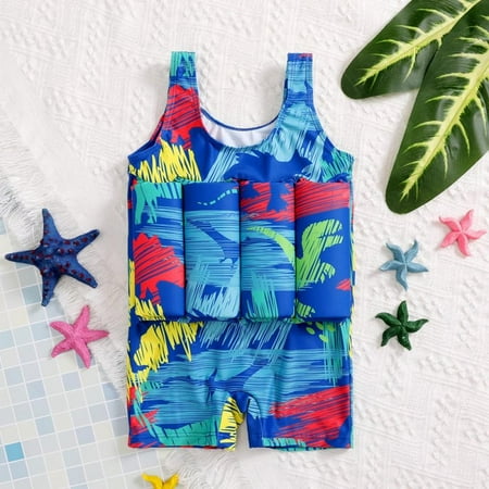 

GYRATEDREAM Baby Toddler Girls Boys Float Suit One Piece Rashguard Cartoon Dinosaur Buoyancy Swimsuit 2-9 Years