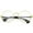 Gold-Black / Clear, variant on sunglassLA Unisex Classic Slim Metal Frame Clear Lens Round Eyeglasses 53mm (Gold-Black / Clear) - 53mm