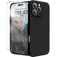 thumbnail image 1 of KOMI for iPhone 16 Case, Liquid Silicone Case with Camera Protection Soft Gel Rubber Cover with Microfiber Lining Shockproof Protective Phone Case for iPhone 16 6.1", Black, 1 of 5