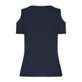 thumbnail image 4 of gbyLJF Shirts for Women Casualv Neck Tanks for Women Cute Sweatshirts for Women Womens Shirts/ Tops Navy XL, 4 of 5