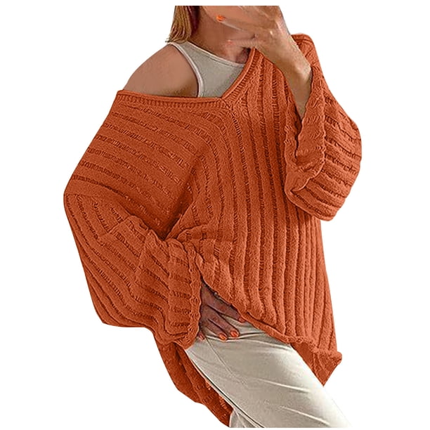 Ichuanyi liquidación para mujer moda invierno casual con cuello en v suéter de manga larga ICHUANYI WER202308214573