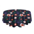thumbnail image 5 of Pioneer Flower Floral Print Pattern Round Tablecloth 60"x60",Wrinkle Wipeable Table Cloth for Kitchen Dining Room Picnic Patio Party, 5 of 6