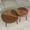 2PC-Circle Pattern Coffee  Table, variant on FOROUTIA Round Coffee Table with Hidden Storage for Living Room,Morden Wood Center Table,Black