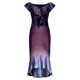 thumbnail image 4 of Vestido sexy hasta la rodilla con estampado de manga corta y hombros descubiertos para mujer Fridja  qw888, 4 of 6