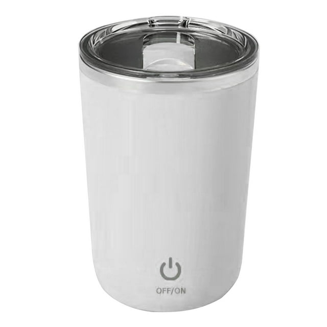 Taza de café lavable con agitación magnética automática de 350 ml y revestimiento interior de acero inoxidable para leche.