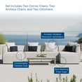 thumbnail image 2 of Modway Saybrook 6-Piece Fabric Outdoor Patio Sectional Sofa in White, 2 of 12
