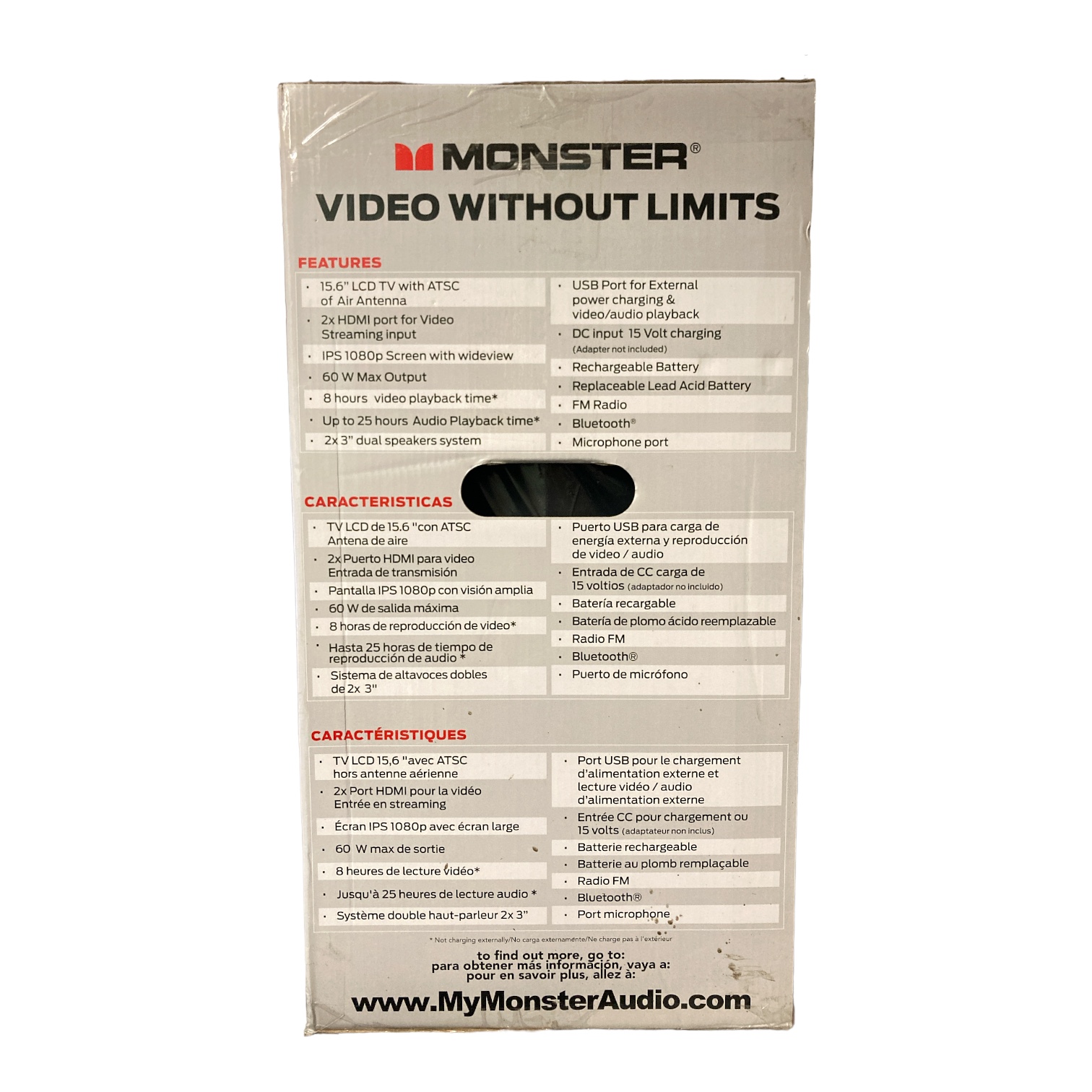 Monster Vision Plus Portable HD 1080P Entertainment System