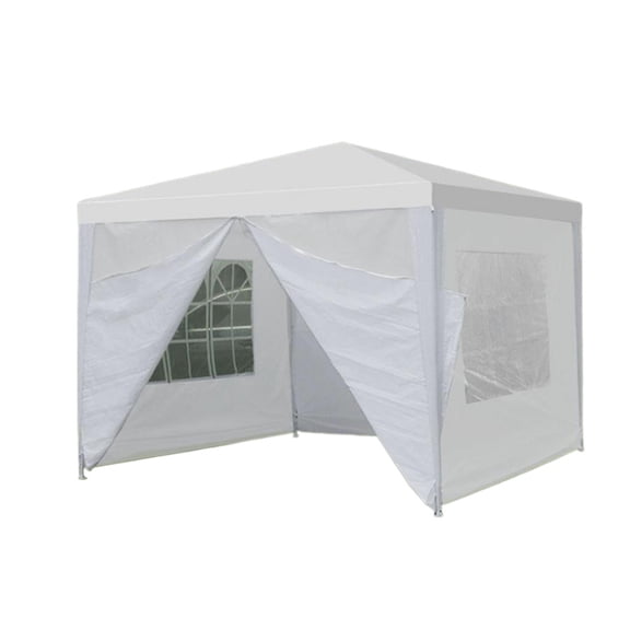 10'x10' Outdoor Canopy Party Wedding Tent Pavilion Gazebo Events 4 Wall White US