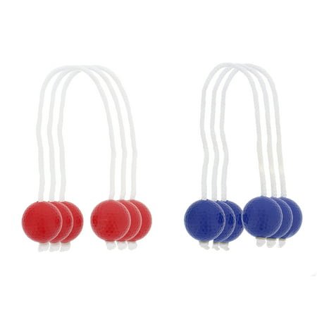 Ladder Toss Replacement Bola Strands – 3 Blue 3 Red Ball (6