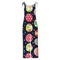 thumbnail image 5 of Easter Overalls for Women Casual Loose Fit Adjustable Strap Graphic printed Wide Leg Jumpsuits Clothes (L, Multicolor), 5 of 5