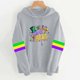 thumbnail image 1 of Uootdi Mardi Gras Womens Drawstring Hoodies for Women Carnival Crewneck Heart Print Hooded Long Sleeve Pullover Festive Color Block Loose Sweatshirts Gift, 1 of 5