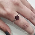 thumbnail image 3 of Hexagon Garnet Ring, 925 Sterling Silver Ring, Women Ring, Natural Garnet, January Birthstone, Christmas, Thanksgiving, Tiny Dainty Ring, Handmade, Statement Jewelry, Wedding, Anniversary Gift, 3 of 7