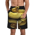 thumbnail image 1 of Fotbe Yellow White-Lipped Pit Viper Trajes de Baño Estampados para Hombre, Shorts de Verano de Secado Rápido, Ropa de Playa, Bañadores-Small, 1 of 6