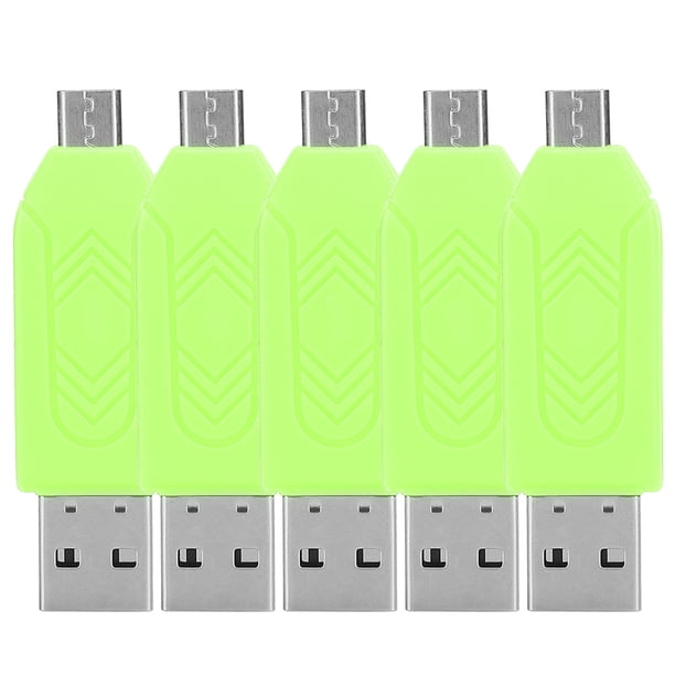 Lector de tarjetas OTG USB2.0 NikouMX para computadora y teléfono móvil verde