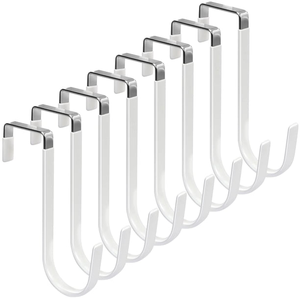 Ganchos para colgar puertas con ganchos organizadores de goma para sala de estar, baño, dormitorio, cocina, colgar ropa, toallas, sombreros, abrigos