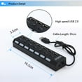 thumbnail image 2 of JDL-A7 HUB USB Hub 7 puertos USB 2.0 Conmutador independiente, 2 of 6