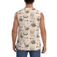 thumbnail image 4 of Fotbe Chicken With Floral Men's Camiseta sin Mangas Estampada para Hombres, Playera Casual para Gimnasio, Entrenamiento, Playa-Small, 4 of 7