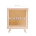 thumbnail image 3 of Alcancía de madera Caja para ahorrar dinero Alcancía Tarro para dinero Caja para propinas, 3 of 7