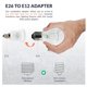 thumbnail image 3 of Adaptador de portalámparas E12 a E27, candelabro E12 a portalámparas mediano E26/E27, adaptador de base de bombilla para ventiladores de techo, luces colgantes, candelabros, 120 V/220 V, blanco., 3 of 6