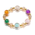 thumbnail image 1 of Granjero Gordo Pulseras de mujer Pulsera de acero inoxidable con cristales degradados Pulsera de esmaltado de colores - Multicolor A, 1 of 4