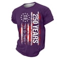 thumbnail image 4 of WAYUTE Mens 250th Anniversary USA Shirt National Flag Patriotic Short Sleeve Crew Neck Tee Casual Holiday 4th of July T-Shirts, 4 of 4
