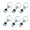 Wide Mouth-Silver, variant on Set of 6pcs Industrial Engine Piston Keyring Alloy Metal Detachable Design Keychain Charm for Auto Modification Fan