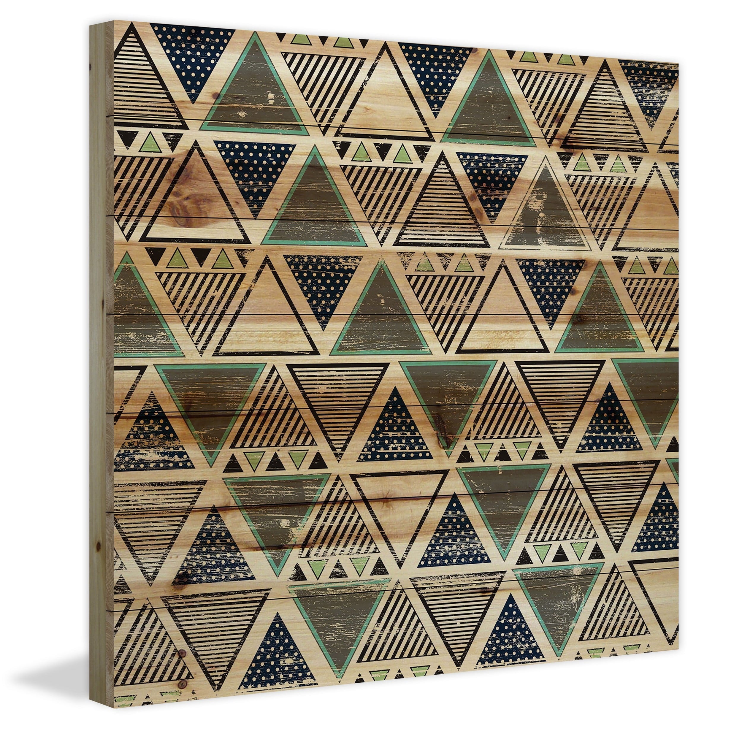 "Teepee Land" Painting Print on Natural Pine Wood
