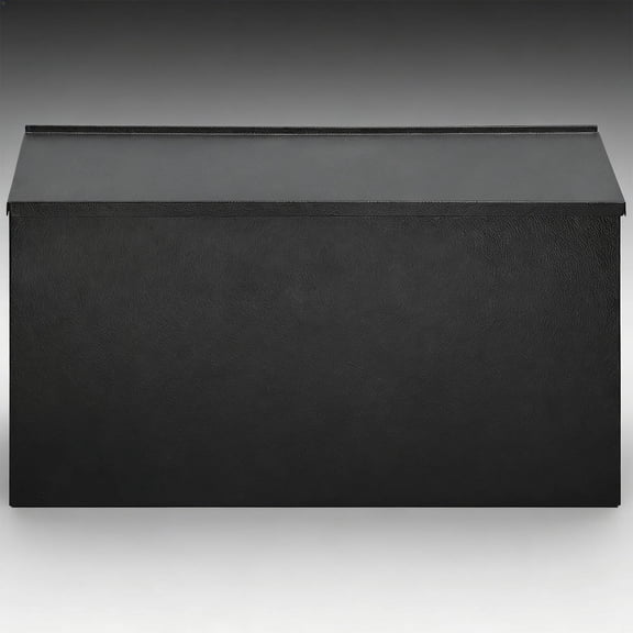 Wall-Mount Mailbox Large Galvanized Steel Box for Outside or Townhouse Horizontal Style, Black