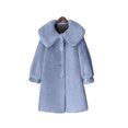 thumbnail image 3 of FNFYFH Womens Fleece Jacket Oversize Fluffy Coat Long Solid Color Lapel Shaggy Jackets Long Sleeve Winter Puffer Coats, 3 of 4
