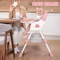 thumbnail image 5 of Loewten 4-in-1 Baby High Chair,Portable Folding Dining Chairs with Adjustable Height for Baby and Toddlers,Eat & Play with Five-Point,Pink, 5 of 9