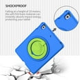 thumbnail image 6 of Feishell Case for iPad 9th/8th/7th Gen 10.2 inch 2021/2020/2019 with Screen Protector,Shockproof Rugged 360 Rotatable Folding Handle Kickstand Kids Friendly EVA Case Cover with Shoulder Strap,Blue, 6 of 8