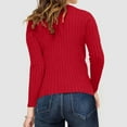 thumbnail image 6 of JJHGVB Thermal Turtleneck Long Sleeve Sweaters for Women Fitted Shirts for Women Womens Winter Sweater Tops Women Winter Sweater for Women Sweaters Red XL, 6 of 6