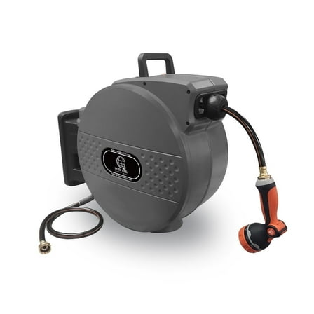 Hose Reel Pro 100ft Garden Hose Reel in Gray