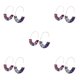 thumbnail image 1 of Qarigey 1 par de pendientes de estilo sencillo en forma de U con estampado de leopardo joyería de moda accesorios de mujer para chicas adolescentes azul azul colorido 5piezas Qarigey CBP234390, 1 of 6