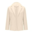 thumbnail image 6 of LEBONYARD Womens Coats Outwear Winter,Womens Blazers Plus Size Clearance $5 New Trendy,Women's Solid Color Long Sleeved Lapel Suit Jacket Long Sleeved Small Suit Temperament Slim Top Jacket White M, 6 of 7