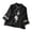 a-362Black117, variant on VNKIDY Womens Mandarin Collar Three Quarter Sleeve Blouse With Floral Embroidery Lace Trim Knot Button Closure Loose Fit For Casual Wear Classic Top