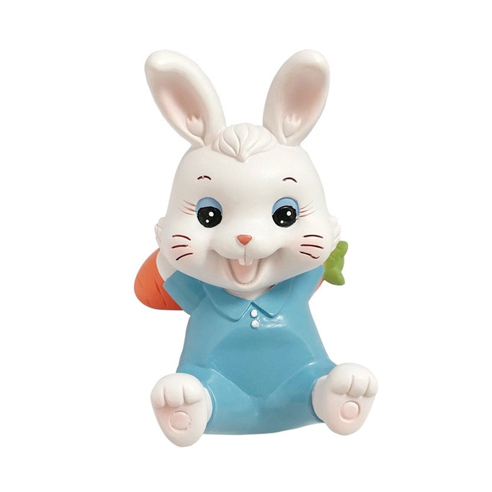 Resin Rabbit Figurine Tray Decoration Desk Pen Pencil Holder With Phone ...