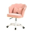 thumbnail image 4 of Luzkey 360 Degree Swivel Office Chair Computer Task Stool for Apartment Office Home Light Pink, 4 of 8