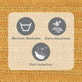 thumbnail image 4 of Beautiful Oval Cotton Bath Rug by Drew Barrymore, Amber Yellow, 20" x 34", 4 of 11