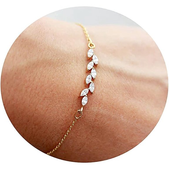 Classic Tennis Bracelet Adjustable Pull Chain Everyday Jewelry Gifts for Women