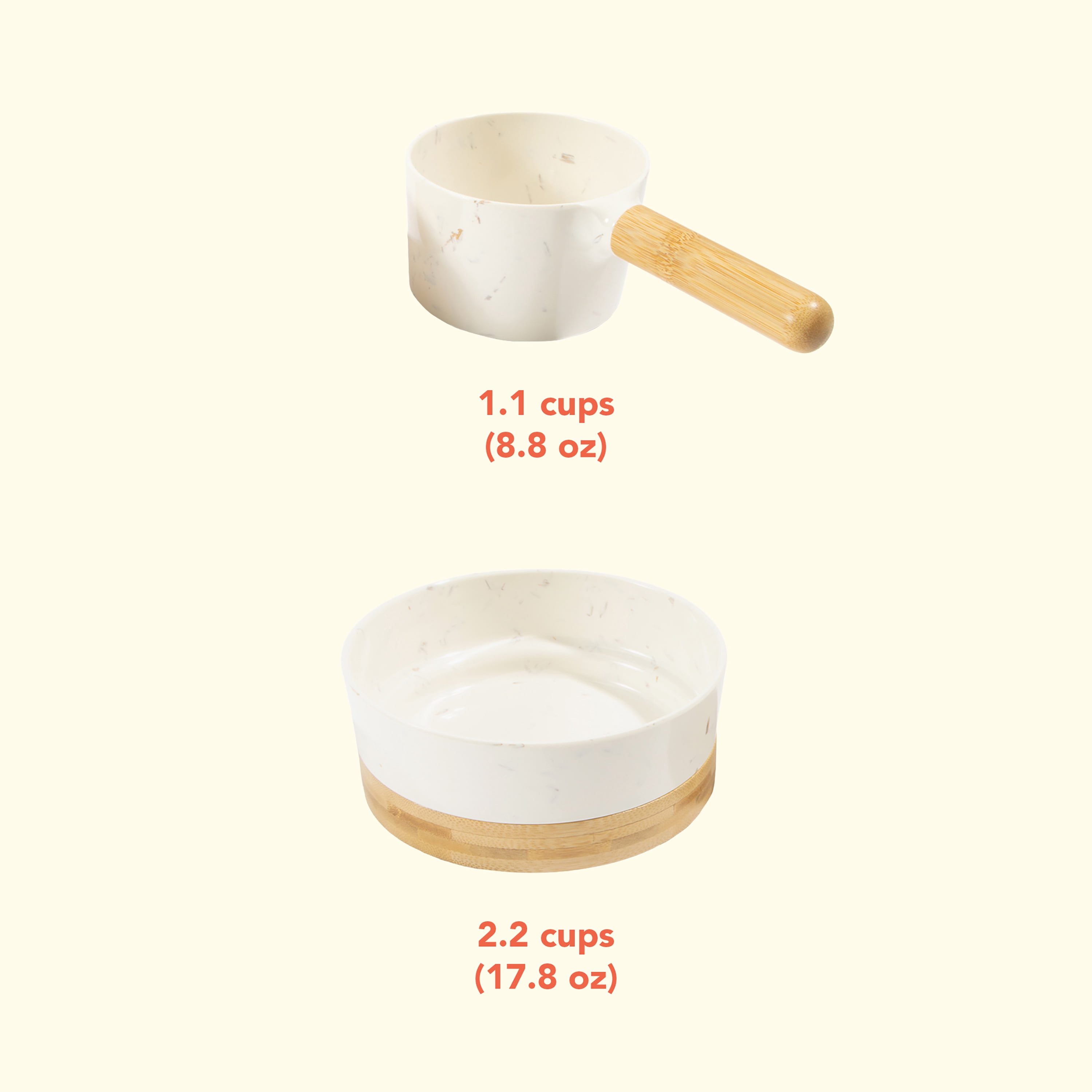 Oodles Dishwasher Safe Speckled Dog Bowl & Scoop Feeding Set, White, One Size