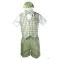 thumbnail image 4 of Sage Green Checks Gingham Vest set Shorts Suit Boy Baby Toddler S M L XL 2T 3T4T, 4 of 8