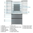 thumbnail image 5 of Adoolla French Door Refrigerator 18.9 Cu.Ft Counter Depth with Full Size Bottom Freezer & Automatic Defrost, 5 of 8