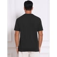 thumbnail image 3 of DARING DIVA Men's Jacquard Texture Crew Neck Short Sleeve Knitted T-Shirt M Black, 3 of 7