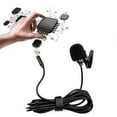 thumbnail image 3 of Lavalier Microphone Mic Stereo Audio Mini Wired Mic 3.5mm Plug for Sound Card Camera PC Desktop Computer 3 Meter, 3 of 5