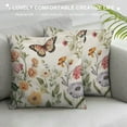 thumbnail image 3 of GOSMITH  Orange Autumn Butterflies Flowers Floral Pillow Covers,Flower Pillow Covers  Set of  Decorative Pillow Covers for Couch Living Room Bed Sofa,Farmhouse Pillow Covers, 3 of 5